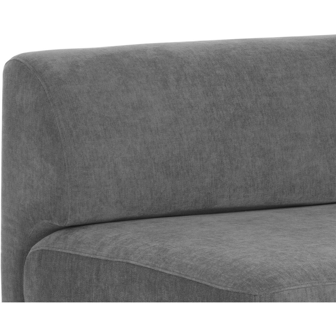 Harmony Danny Dark Grey Modular Armless Chair, Right Shelf